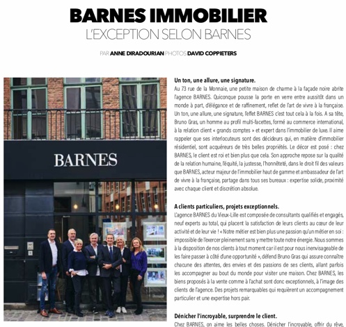 BARNES Lille dans le magazine Automne-Hiver d'Eccelso